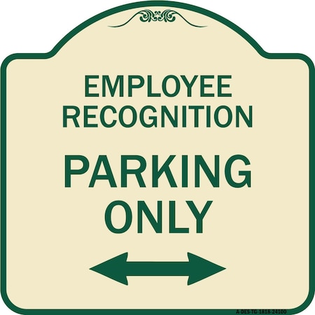 Signmission Employee Recognition Parking Only Heavy-Gauge Aluminum Architectural Sign, 18" x 18", TG-1818-24100 A-DES-TG-1818-24100
